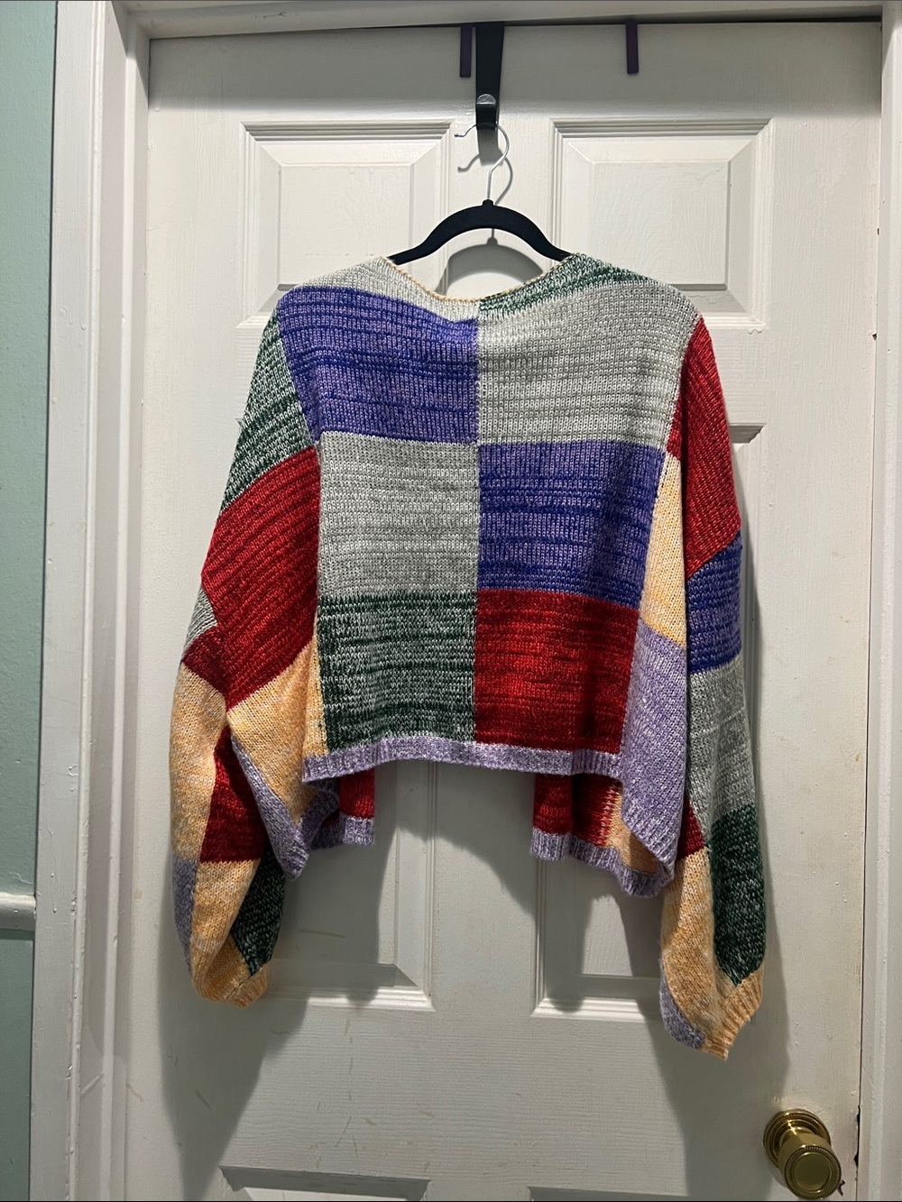 Gilded Intent Multicolor Patchwork Open-Front Cardigan - Picture 6 of 9